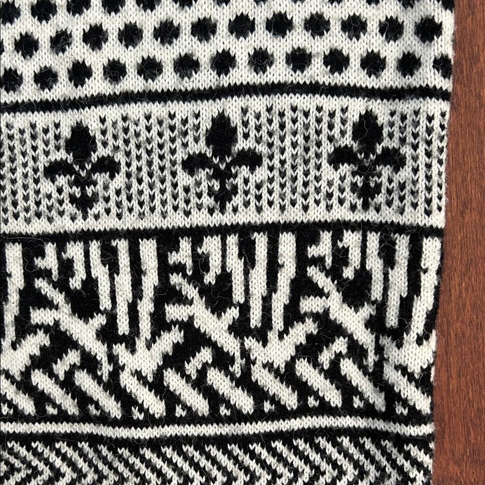 Vintage Mexx Fleur-De-Lis Patterned Crewneck Oversized Tunic Sweater, Size Small - Picture 8 of 15